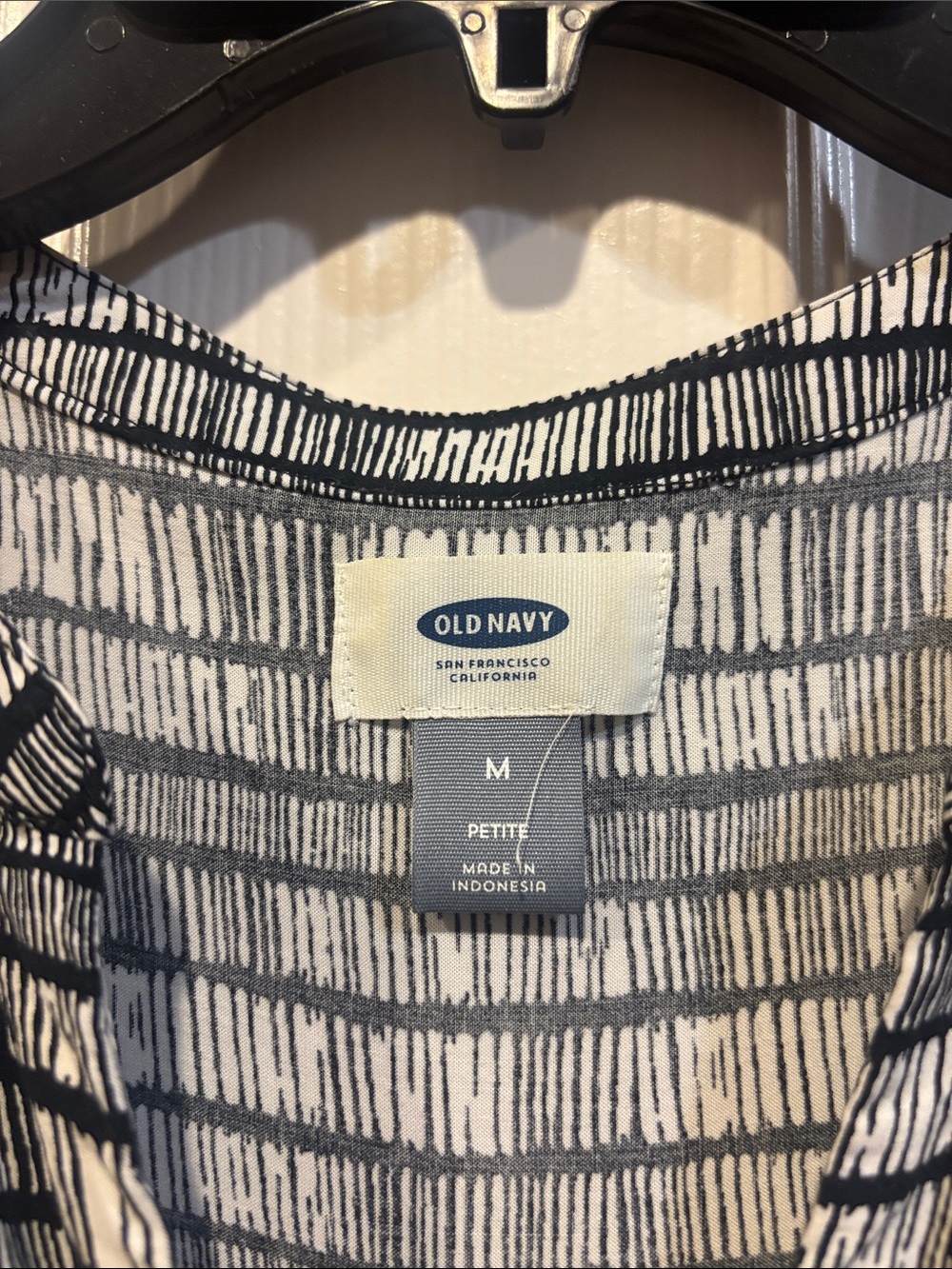 Old Navy Black and White Striped Cap-Sleeve Jumpsuit - Picture 2 of 7